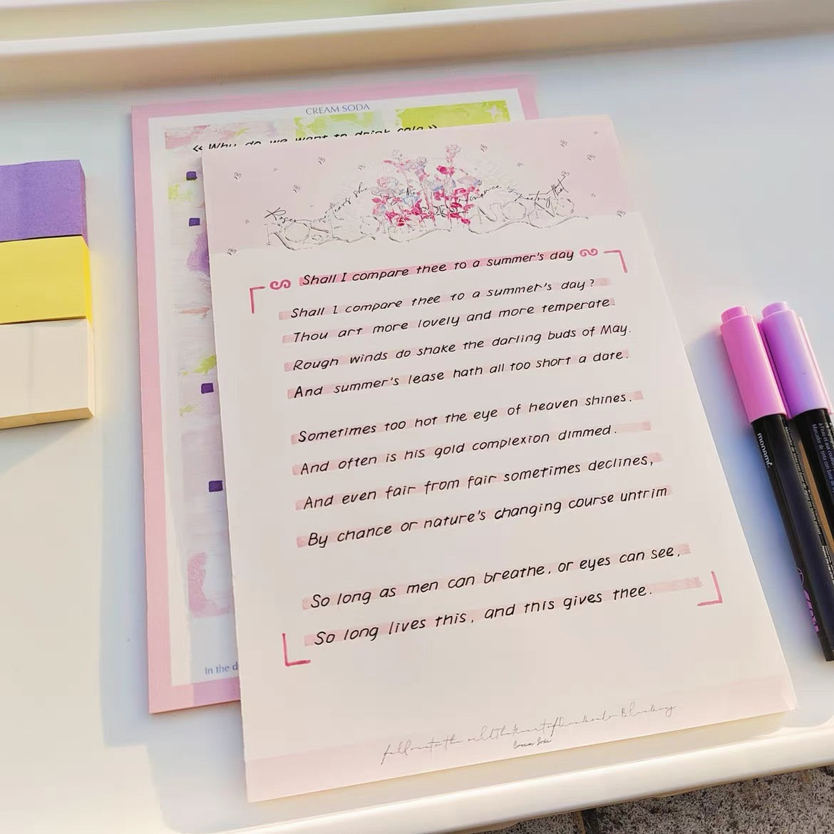 Rose Diamond Notepad