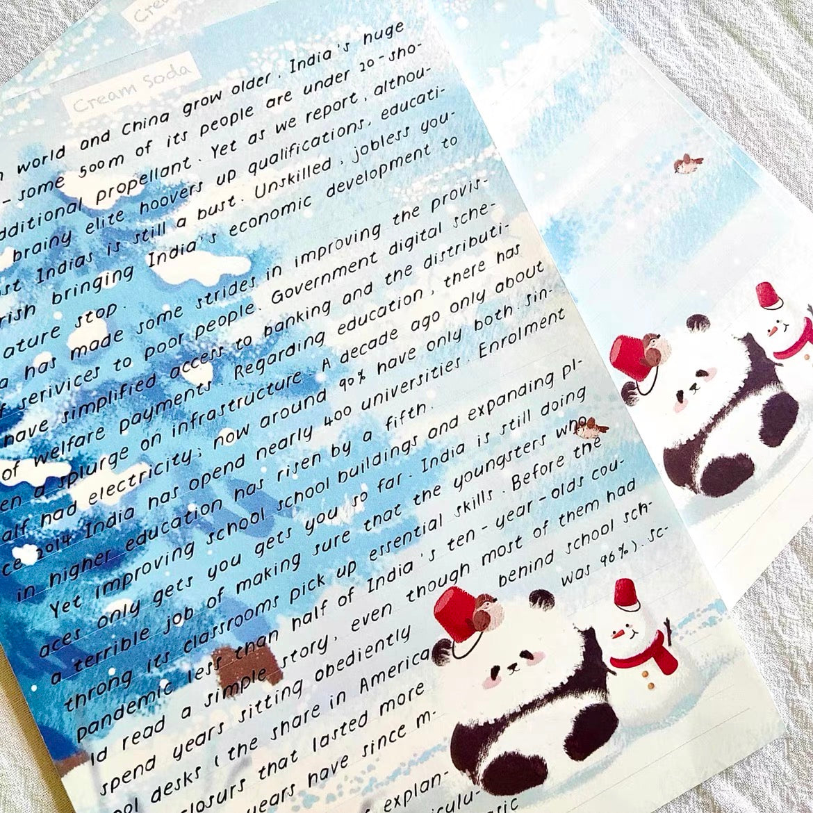 Winter Panda Notepad
