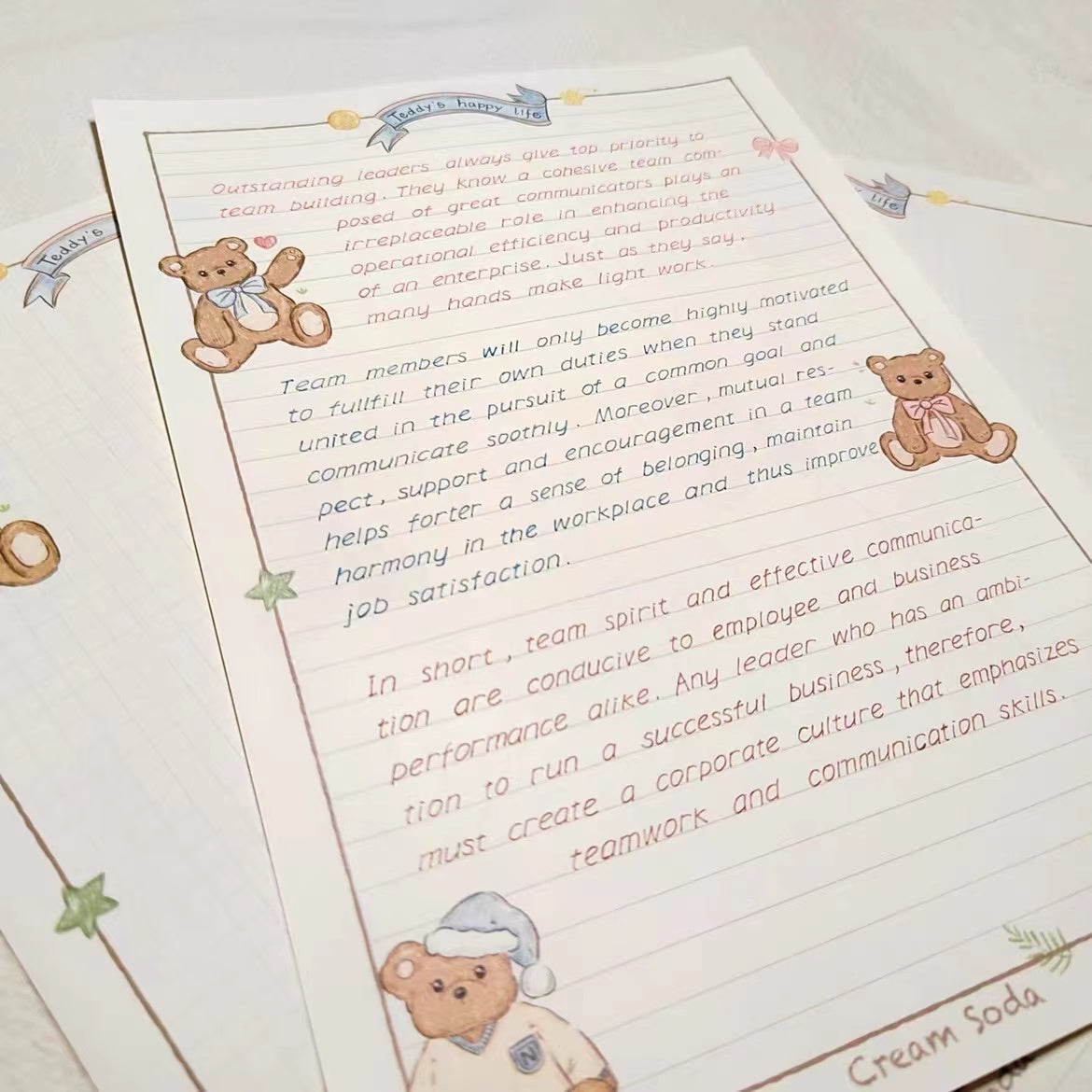 Baby Teddy bear Notepad