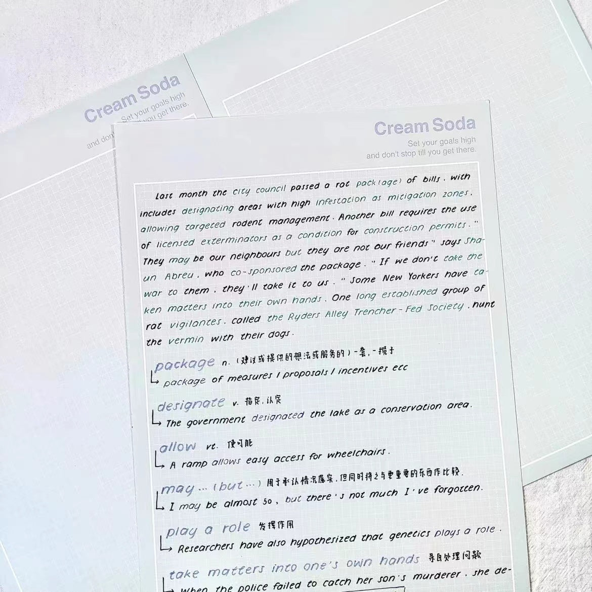 Summer Mint Notepad