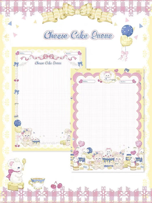 Cheese Cake Queue Notepad