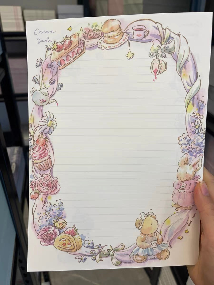 Watercolor Flower Wreath Notepad