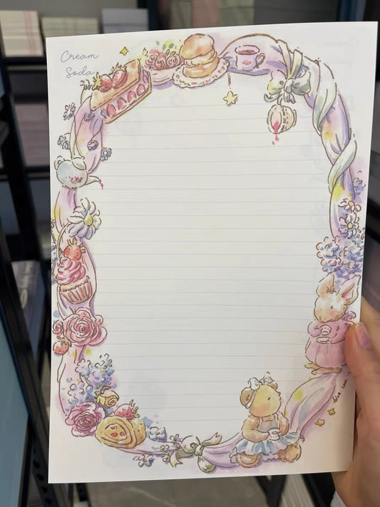 Watercolor Flower Wreath Notepad