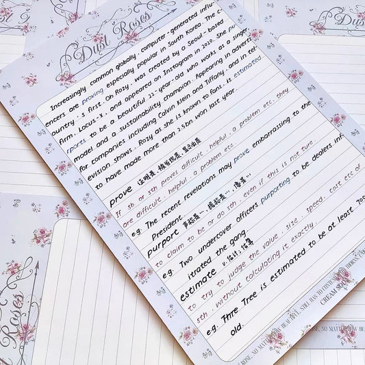 Under the Rose Notepad
